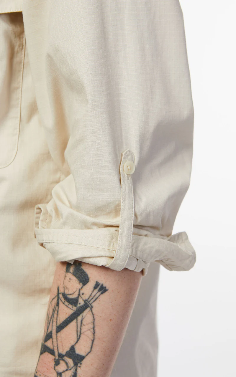 Snow Peak Takibi Light Ripstop Shirt Ivory - Image 11