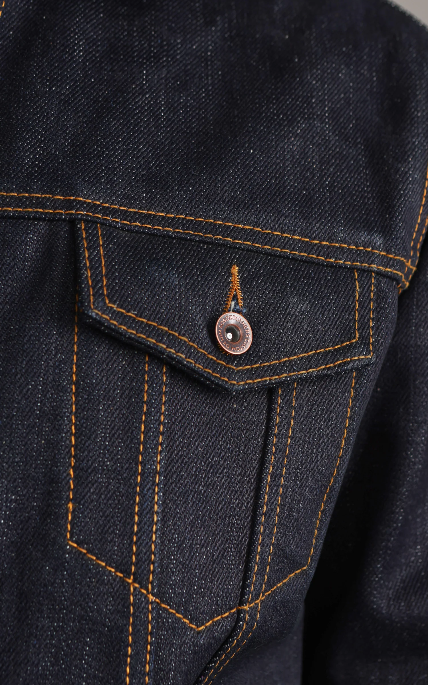 Sosobrothers Denim Jacket Heavyweight Ghost Selvedge Indigo 20oz - Image 10