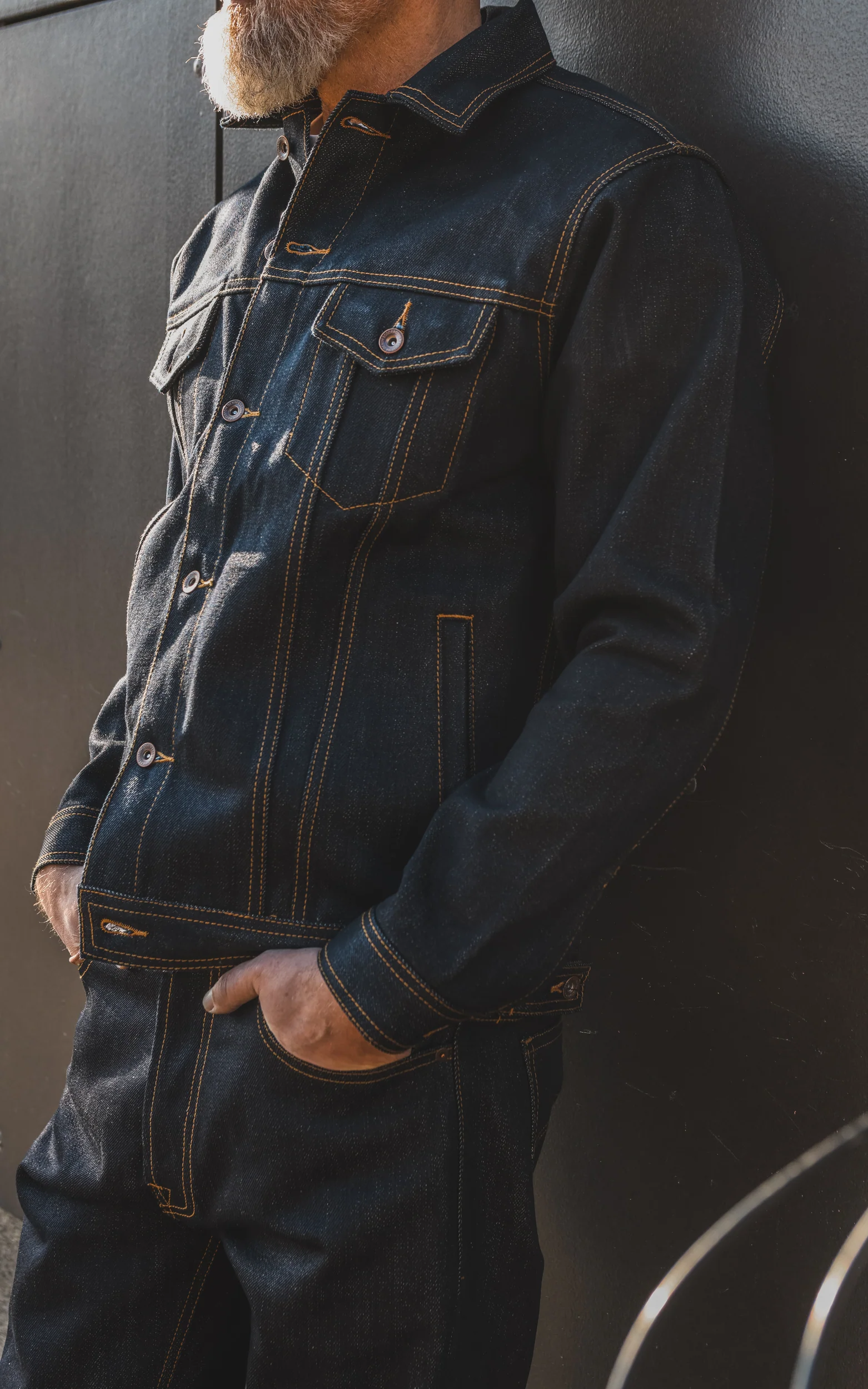 Sosobrothers Denim Jacket Heavyweight Ghost Selvedge Indigo 20oz - Image 3