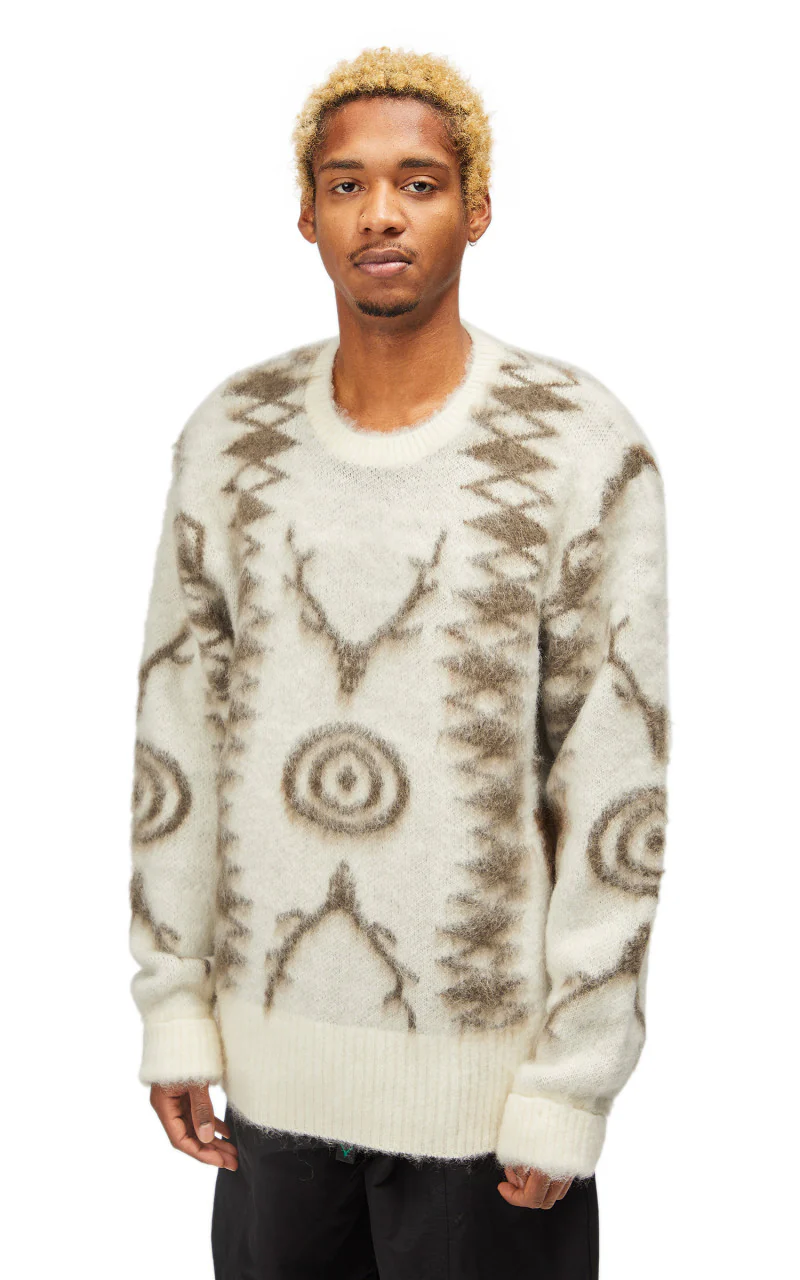 South2 West8 Loose Fit Mohair Sweater Native A-Off White - Image 2