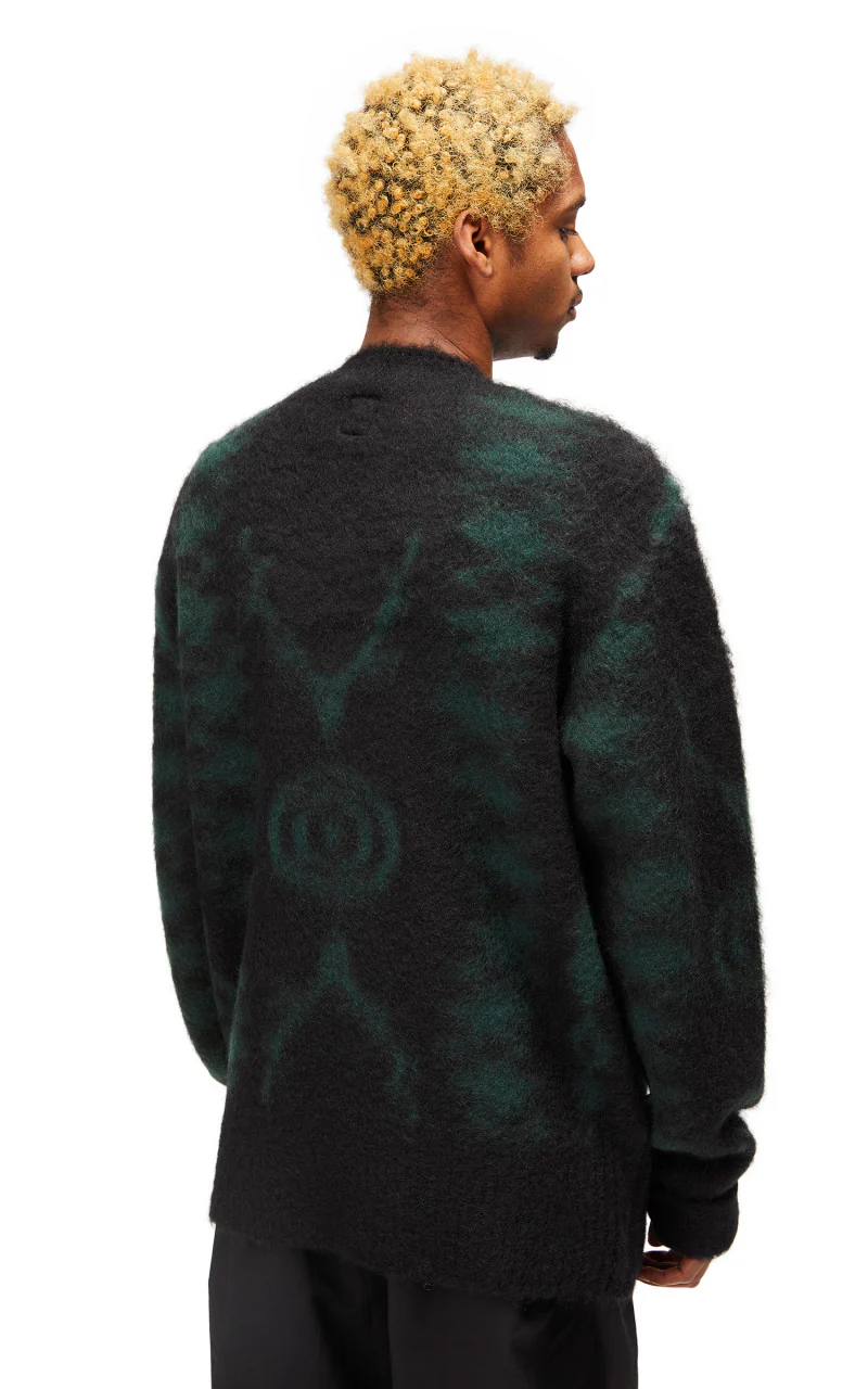 South2 West8 Loose Fit Mohair Sweater Native B-Black - Image 5