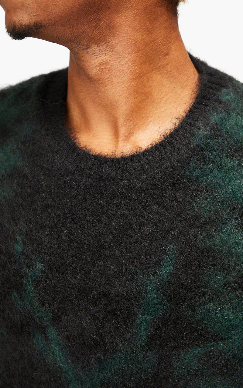 South2 West8 Loose Fit Mohair Sweater Native B-Black - Image 6