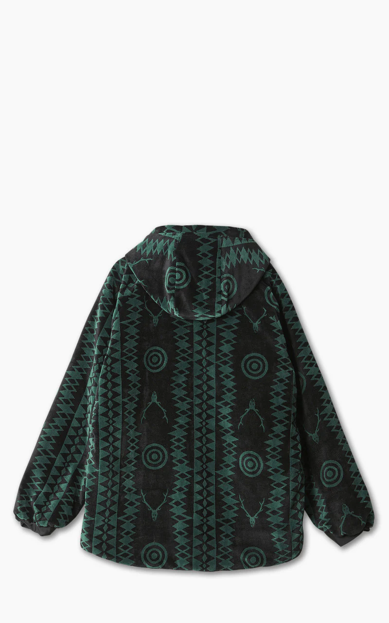 South2 West8 Weather Effect Jacket Velvet Jq. Skull & Target Black/Green - Image 3