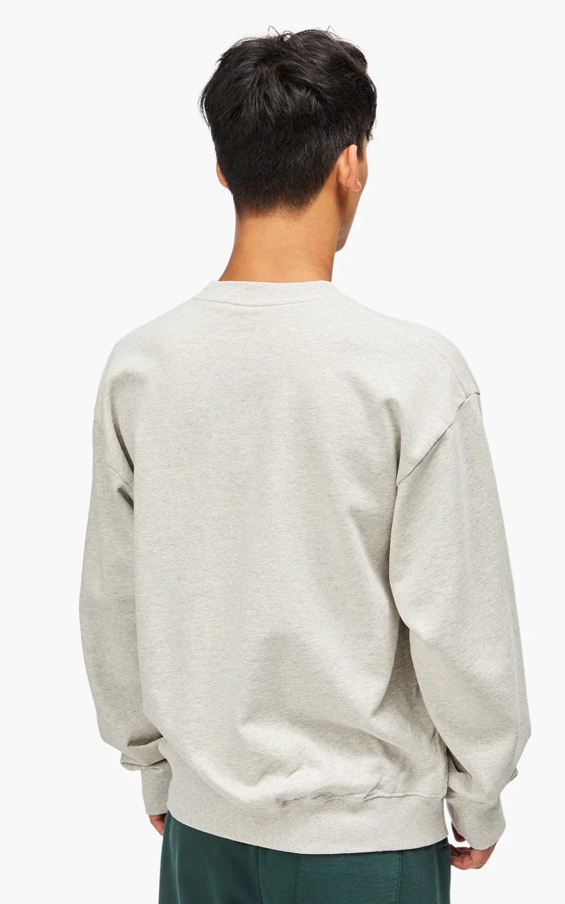Sporty & Rich 94 Track & Field Flocked Crewneck Heather Oatmeal - Image 6