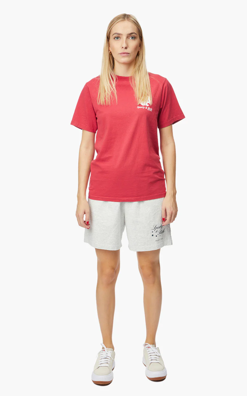 Sporty & Rich Apple T-Shirt Red - Image 3