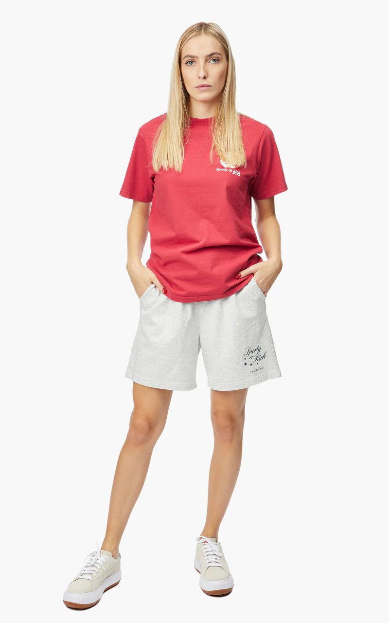 Sporty & Rich Apple T-Shirt Red - Image 6
