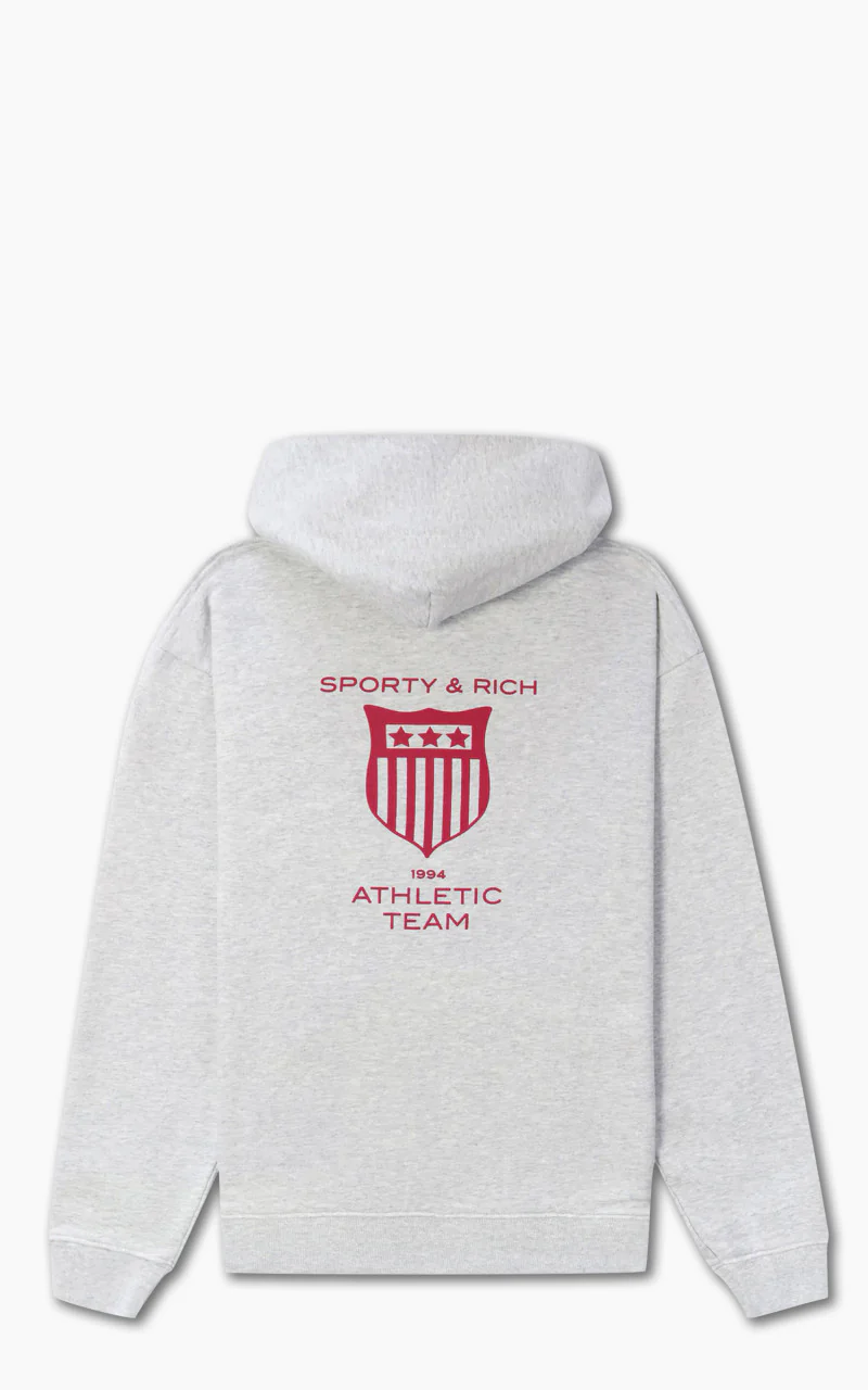 Sporty & Rich Athletic Team Hoodie Heather Gray - Image 3