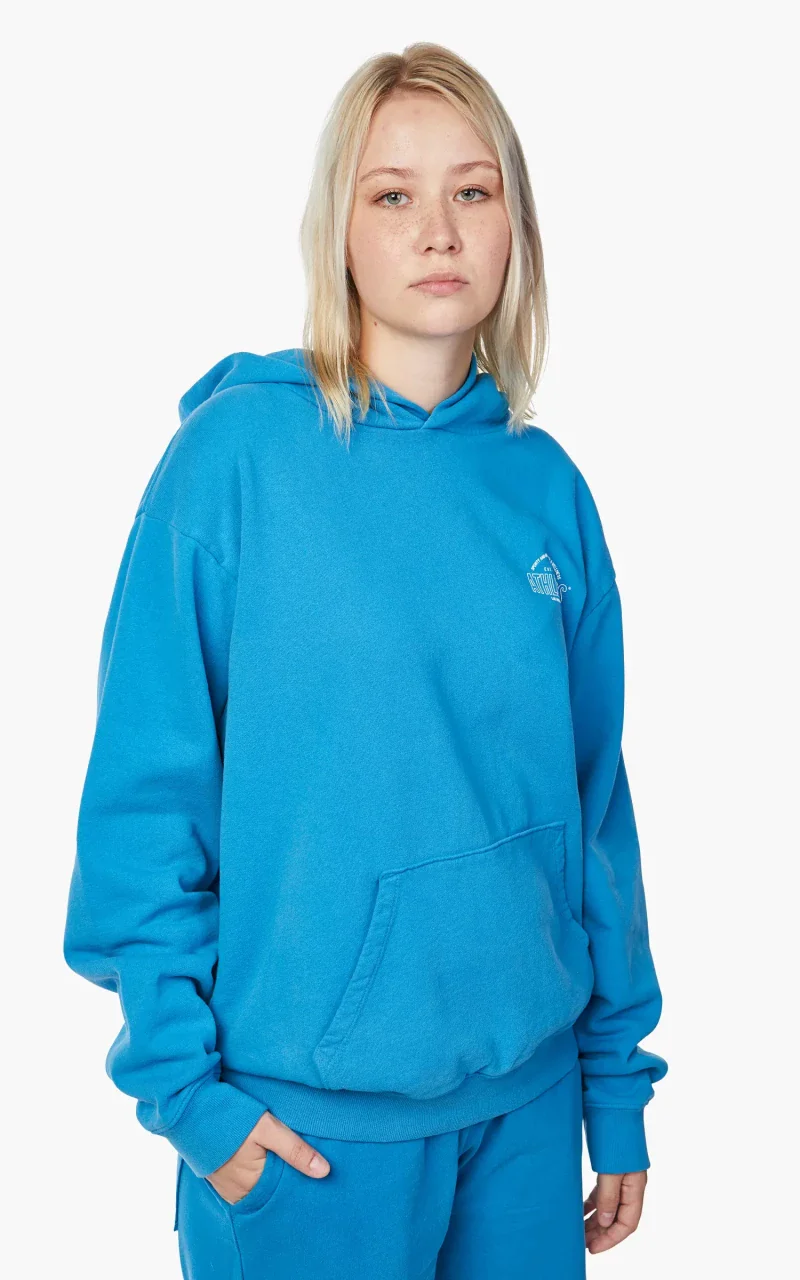 Sporty & Rich Athletics Hoodie Ocean/White - Image 2