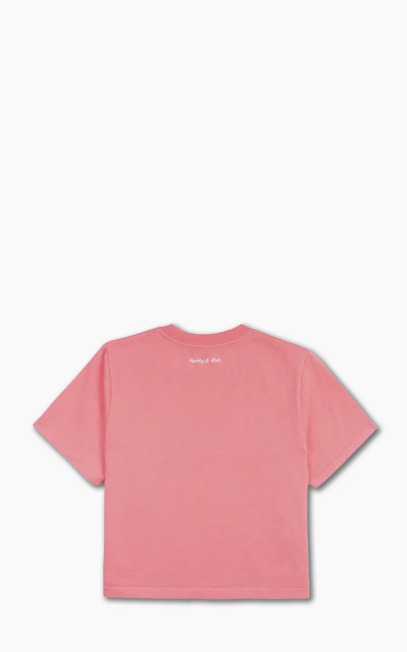 Sporty & Rich Be Nice Cropped T-Shirt Strawberry - Image 2