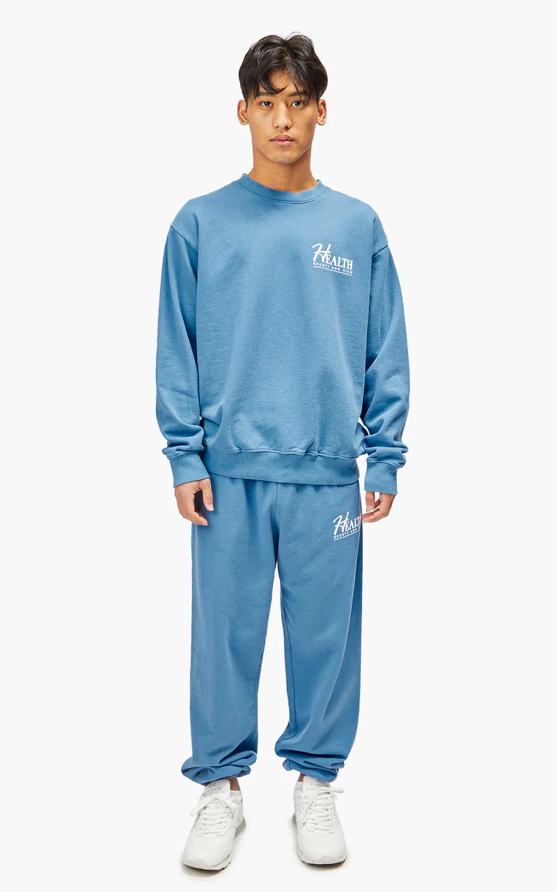 Sporty & Rich Big H Crewneck Steel Blue - Image 2