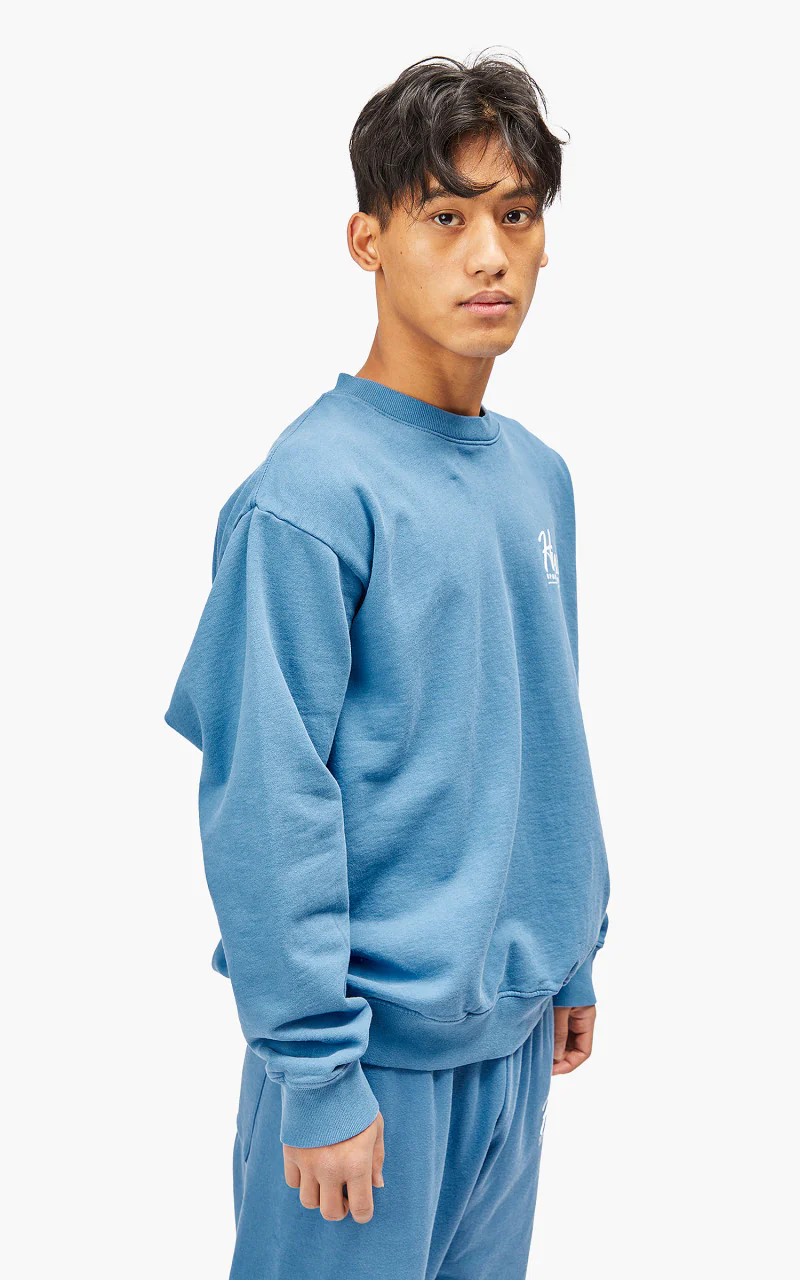 Sporty & Rich Big H Crewneck Steel Blue - Image 5