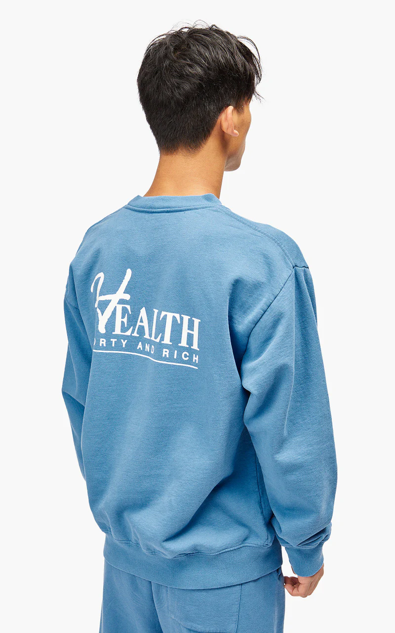 Sporty & Rich Big H Crewneck Steel Blue - Image 6