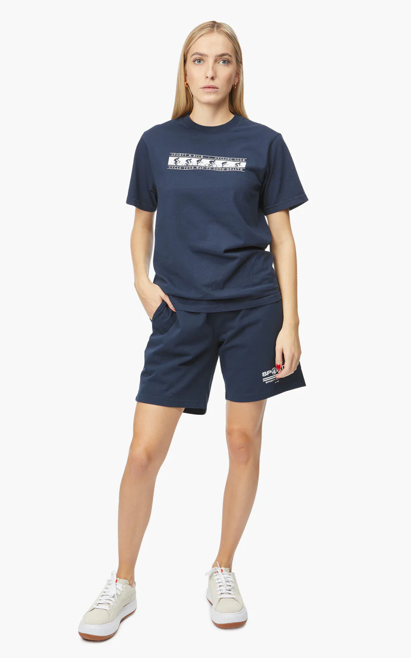 Sporty & Rich Cycling Club T-Shirt Navy - Image 7