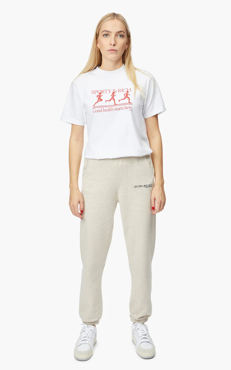 Sporty & Rich Disco Sweatpants Heather Oatmeal - Image 2