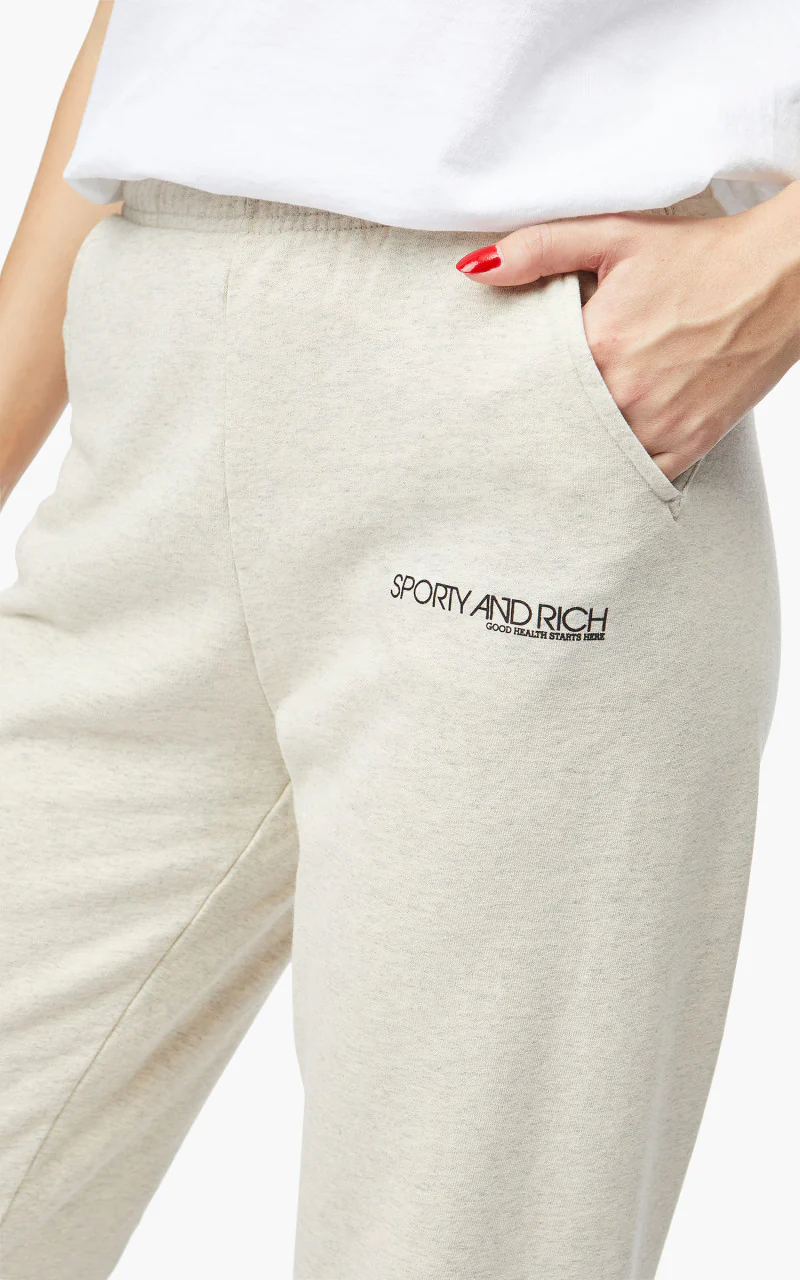 Sporty & Rich Disco Sweatpants Heather Oatmeal - Image 6