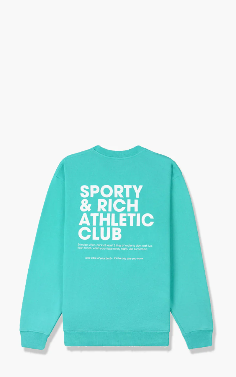 Sporty & Rich Exercise Often Crewneck Turquoise - Image 2