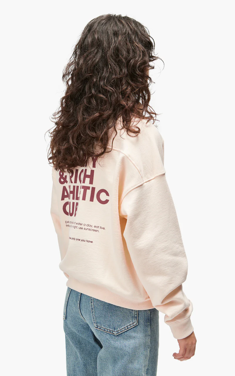 Sporty & Rich Exercise Often Quarter Zip Cream/Merlot - Image 5