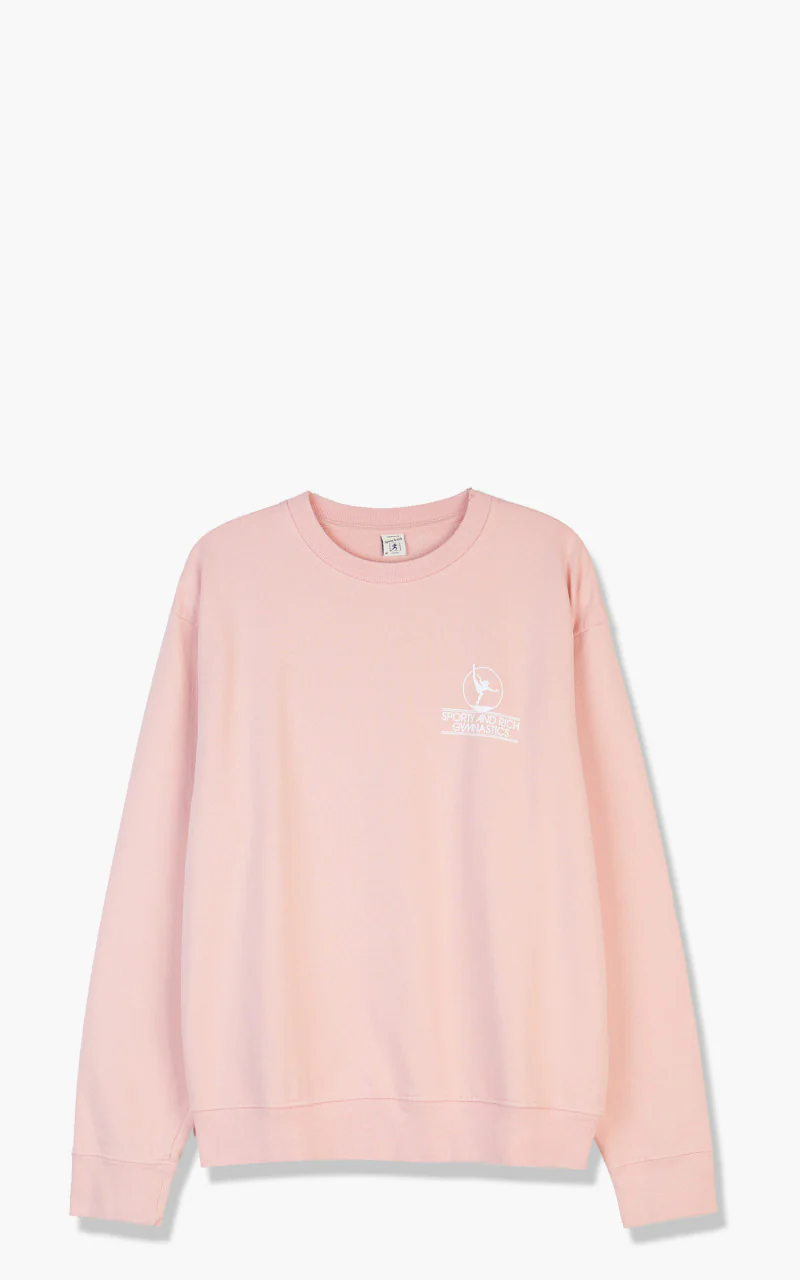 Sporty & Rich Gymnastics Crewneck Rose/White