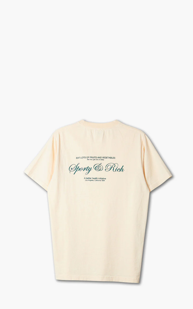 Sporty & Rich Script T-Shirt Cream - Image 2