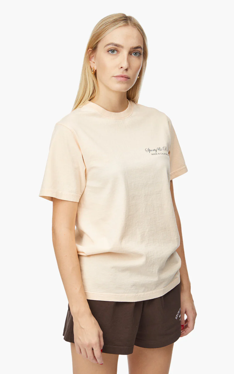 Sporty & Rich Script T-Shirt Cream - Image 5