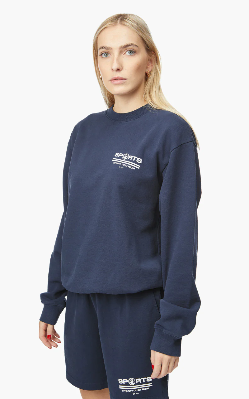 Sporty & Rich Sports Crewneck Navy - Image 5