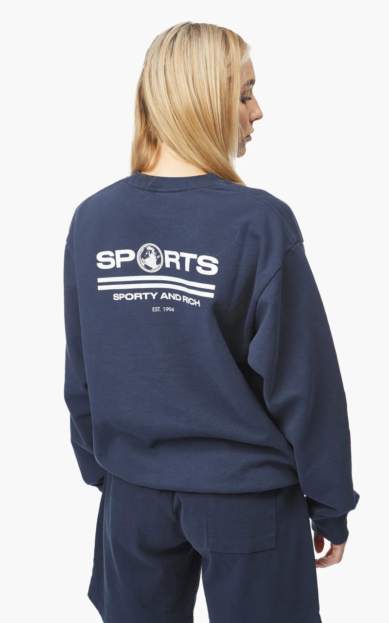 Sporty & Rich Sports Crewneck Navy - Image 7