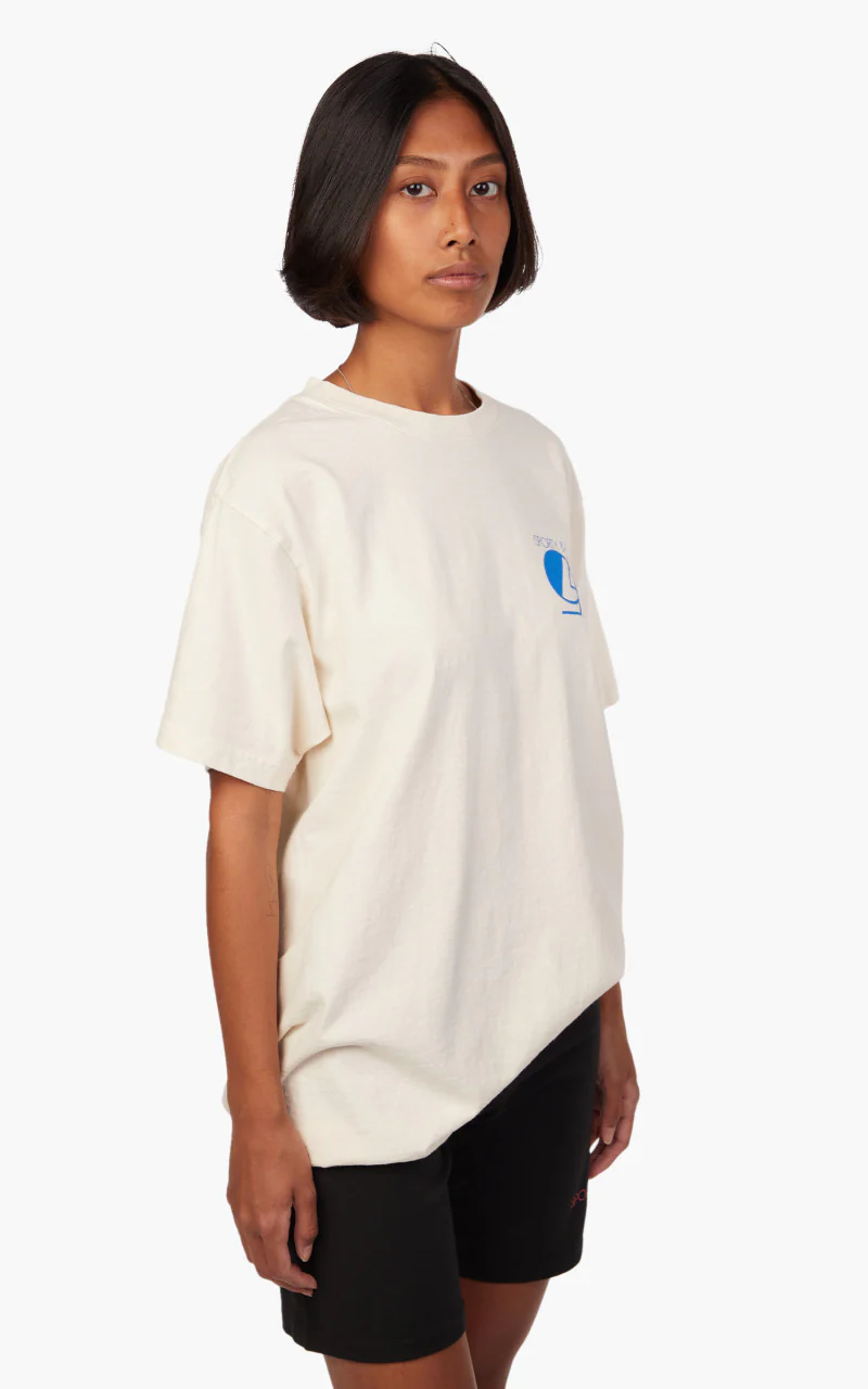 Sporty & Rich Studio T-Shirt Cream/Blue - Image 4
