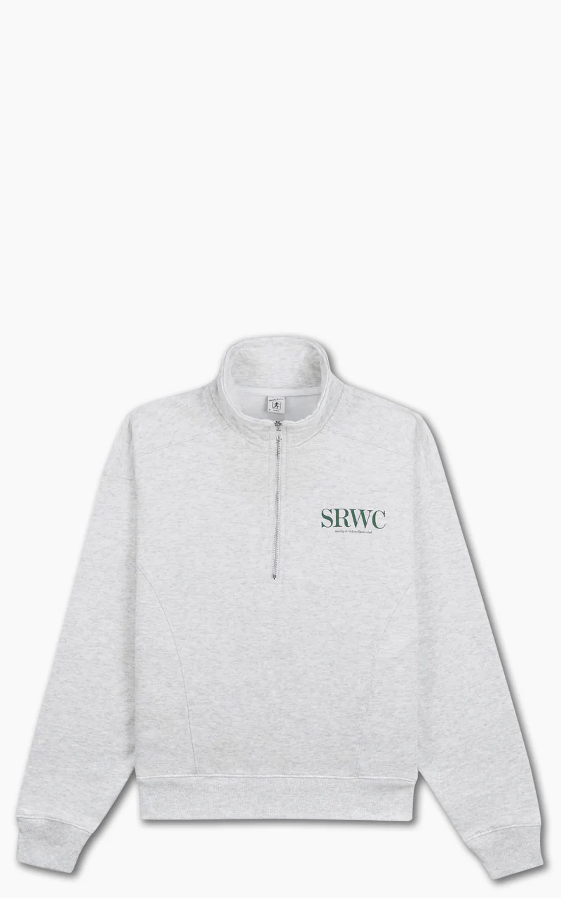 Sporty & Rich Upper East Side Quarter Zip Heather Gray