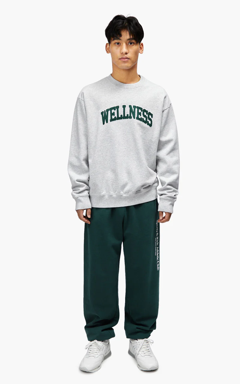 Sporty & Rich Wellness Boucle Crewneck Heather Grey - Image 2