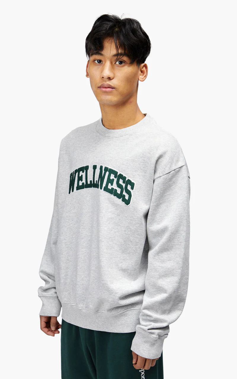 Sporty & Rich Wellness Boucle Crewneck Heather Grey - Image 4