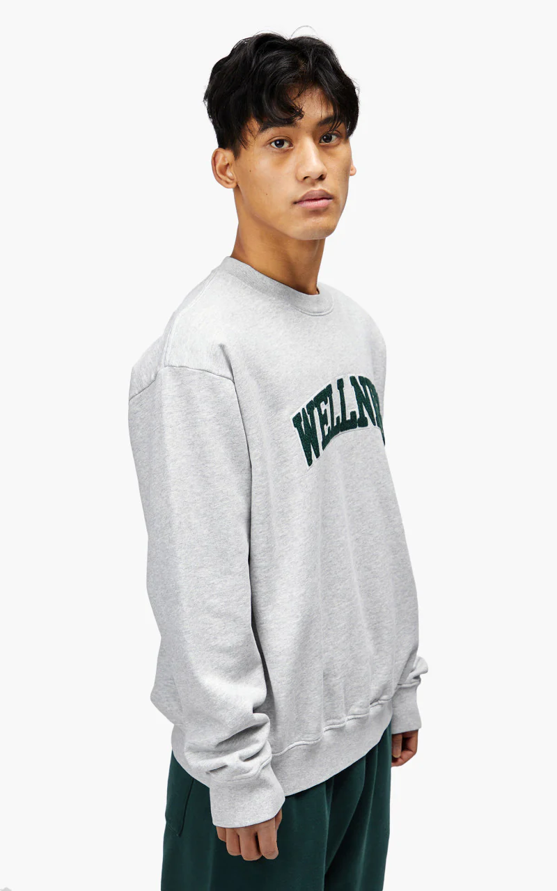 Sporty & Rich Wellness Boucle Crewneck Heather Grey - Image 5