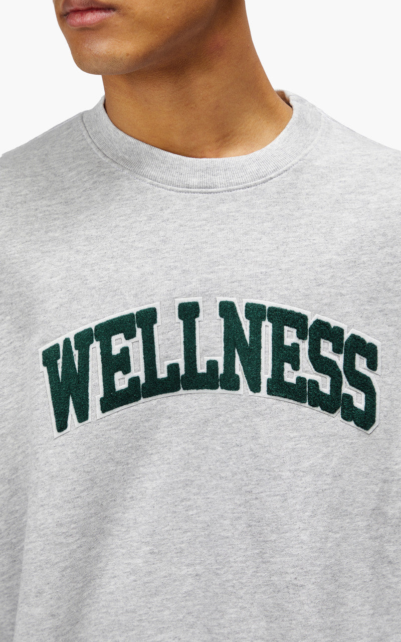 Sporty & Rich Wellness Boucle Crewneck Heather Grey - Image 8