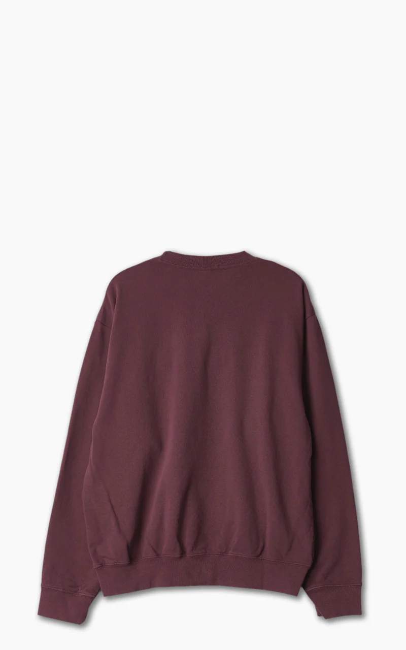 Sporty & Rich Wellness Ivy Crewneck Merlot/Gold - Image 3