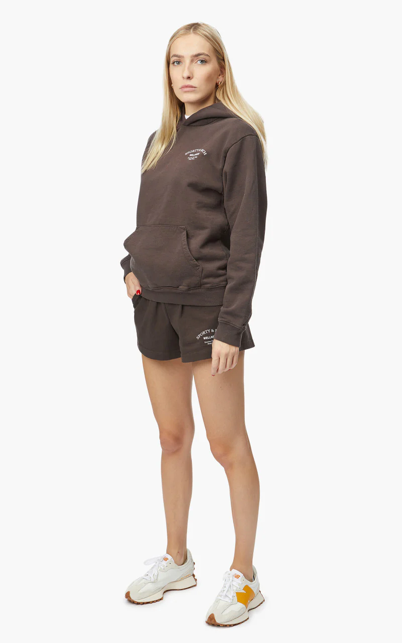 Sporty & Rich Wellness Studio Hoodie Chocolate - Image 3
