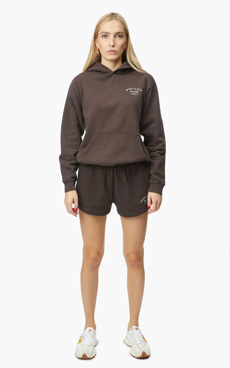 Sporty & Rich Wellness Studio Hoodie Chocolate - Image 4