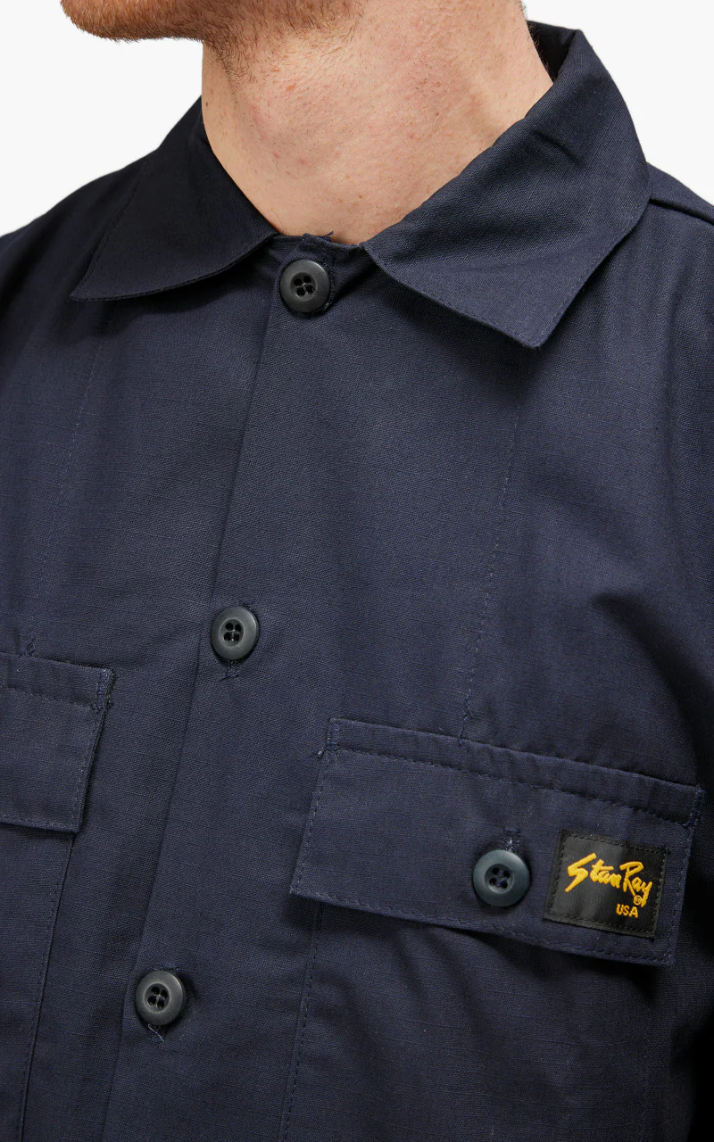 Stan Ray CPO 2 Pocket Shirt Navy Ripstop - Image 8
