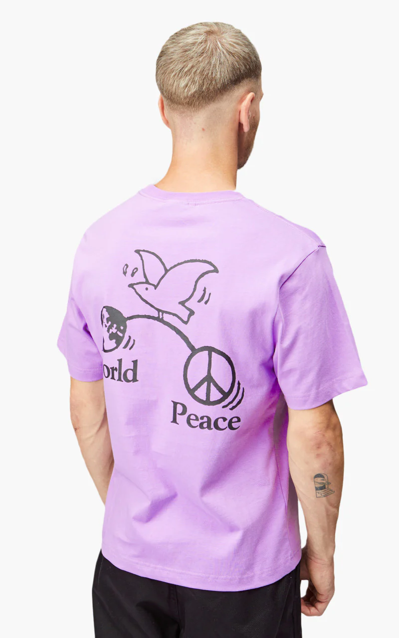 Stan Ray World Peace Short Sleeve T-Shirt Mauve - Image 2