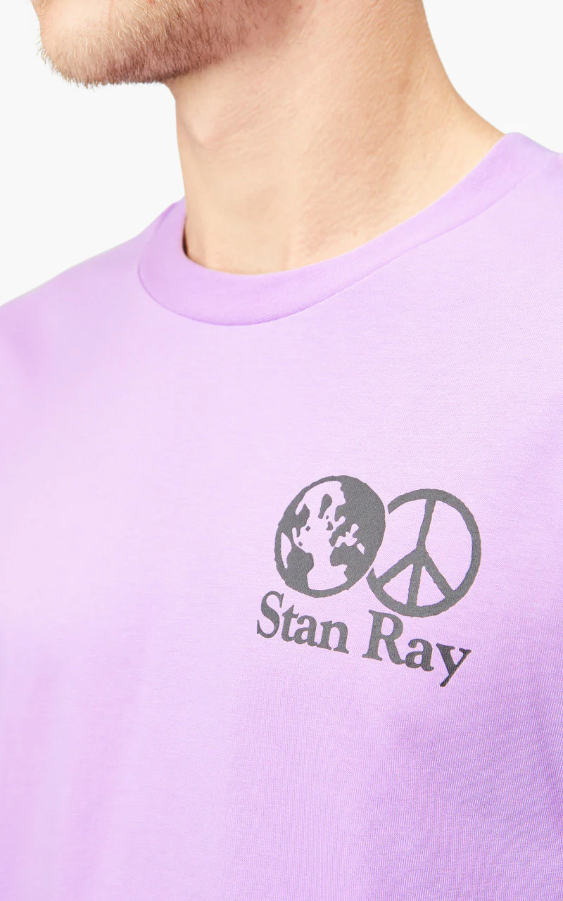 Stan Ray World Peace Short Sleeve T-Shirt Mauve - Image 6