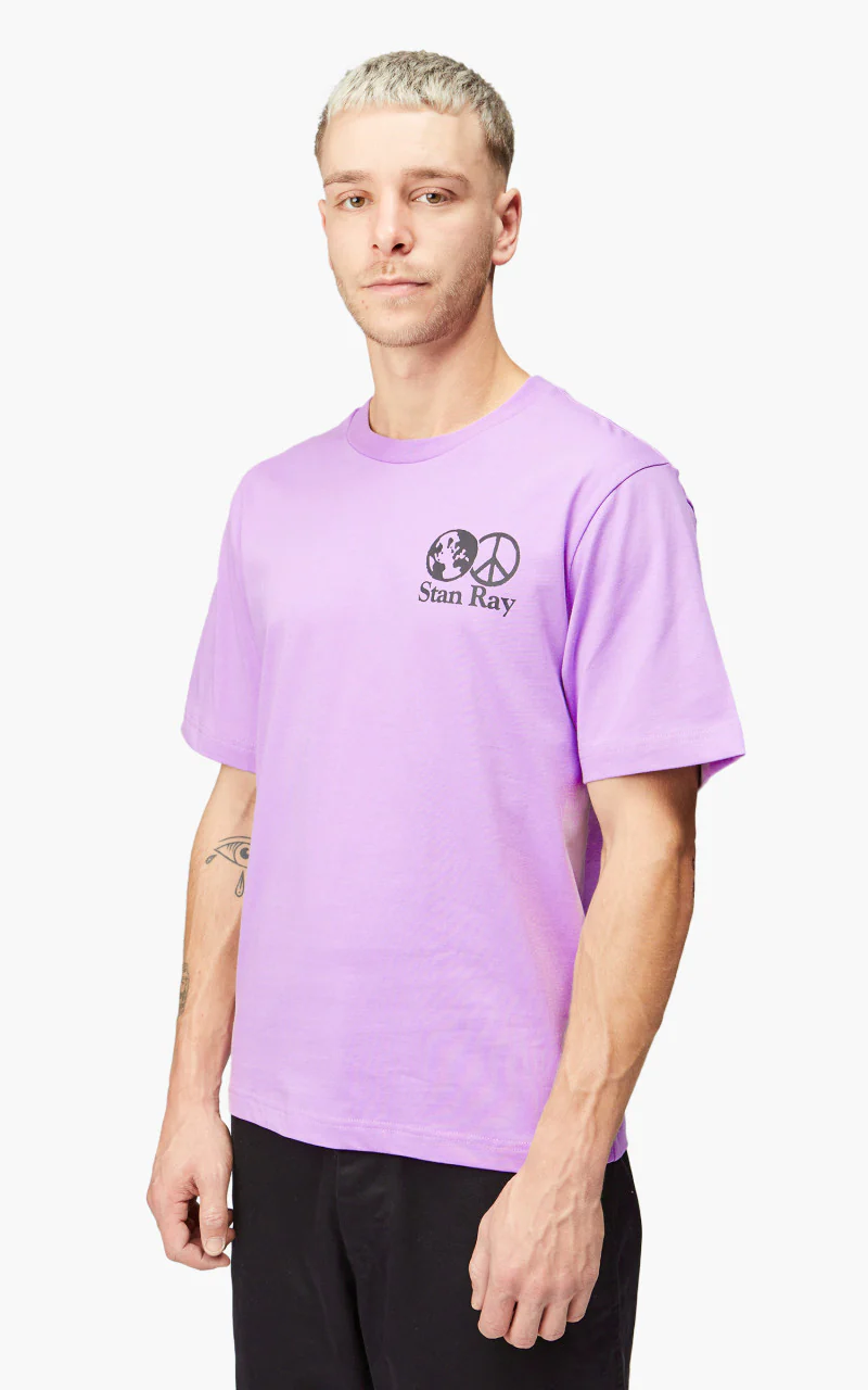 Stan Ray World Peace Short Sleeve T-Shirt Mauve - Image 8