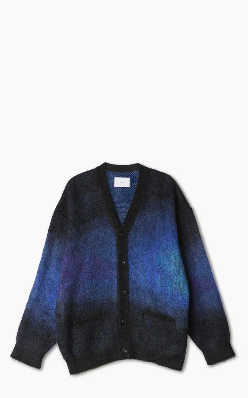 stein Oversized Gradation Mohair Cardigan Black