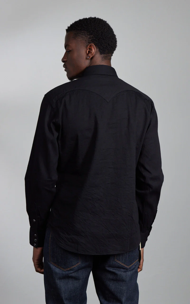 Stevenson Overall Co. Cody Denim Shirt Black - Image 5