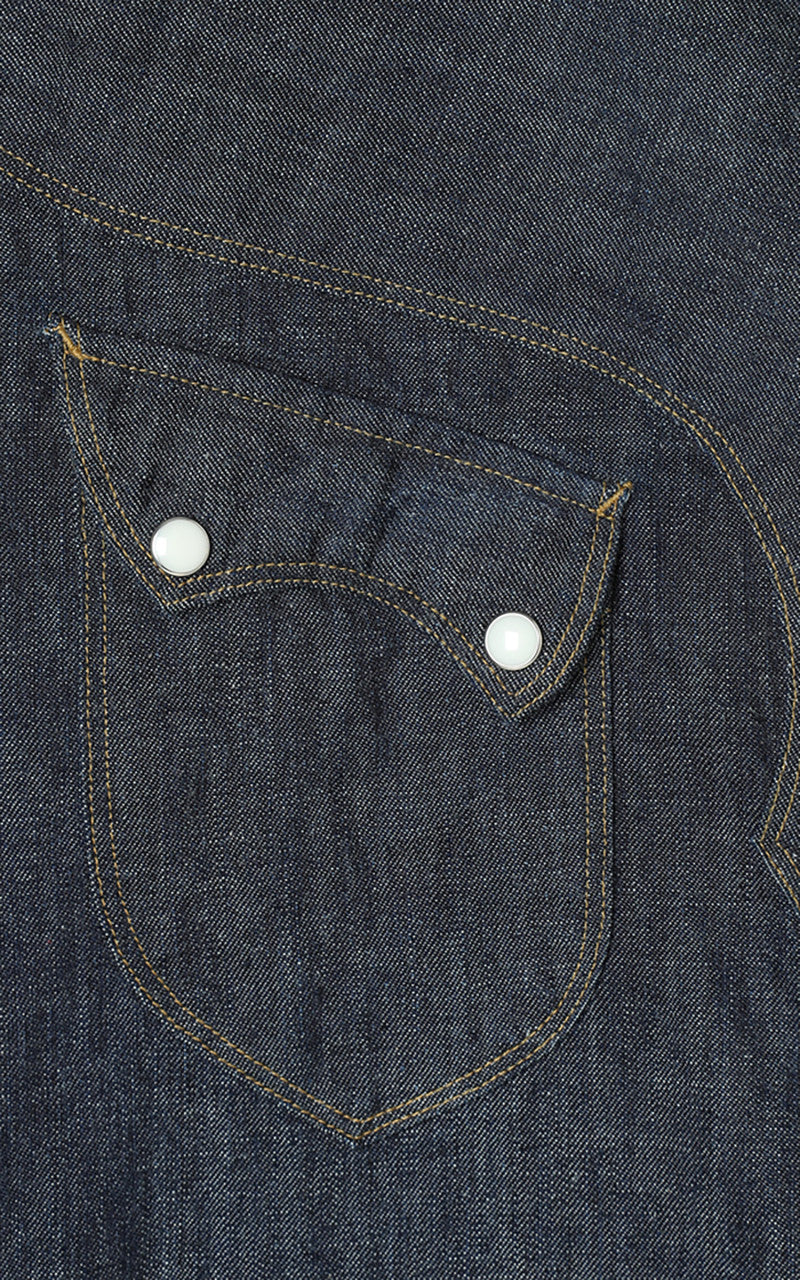 Stevenson Overall Co. Cody Denim Shirt Indigo - Image 4