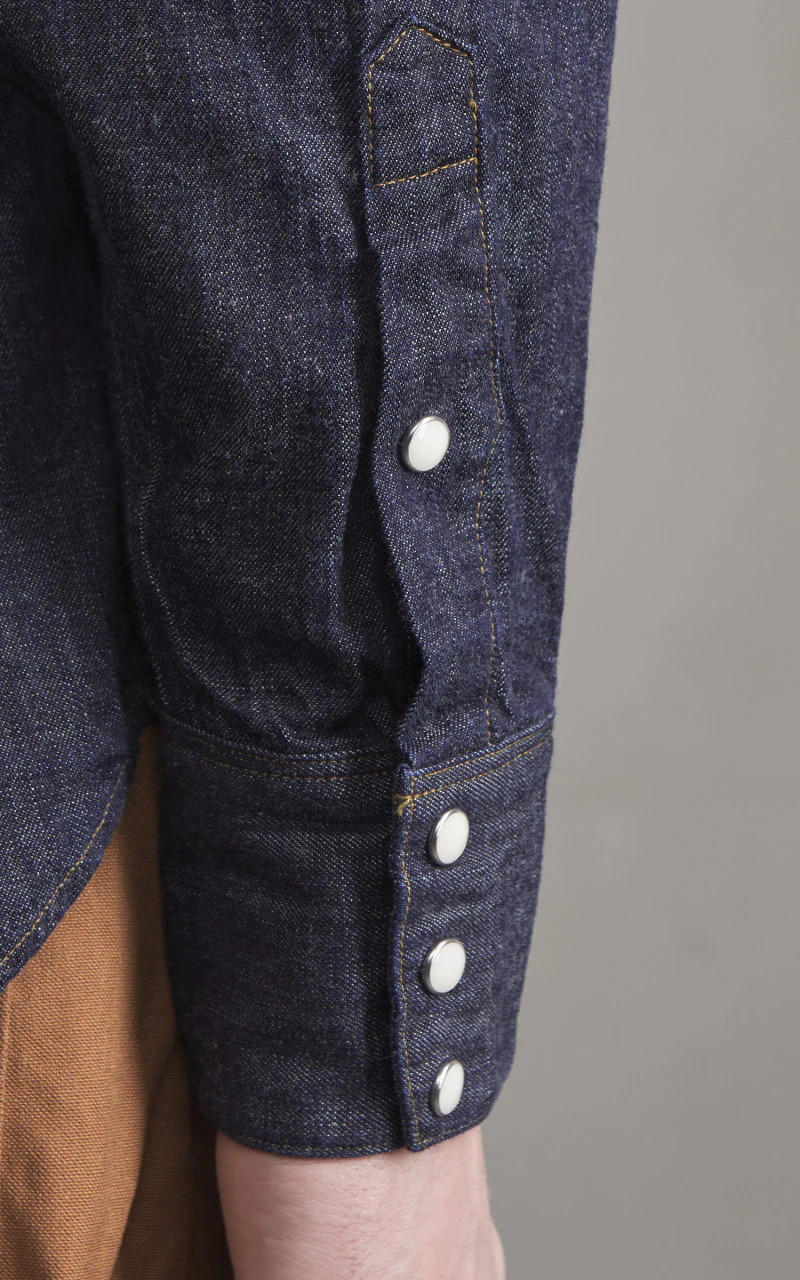 Stevenson Overall Co. Cody Denim Shirt Indigo - Image 9