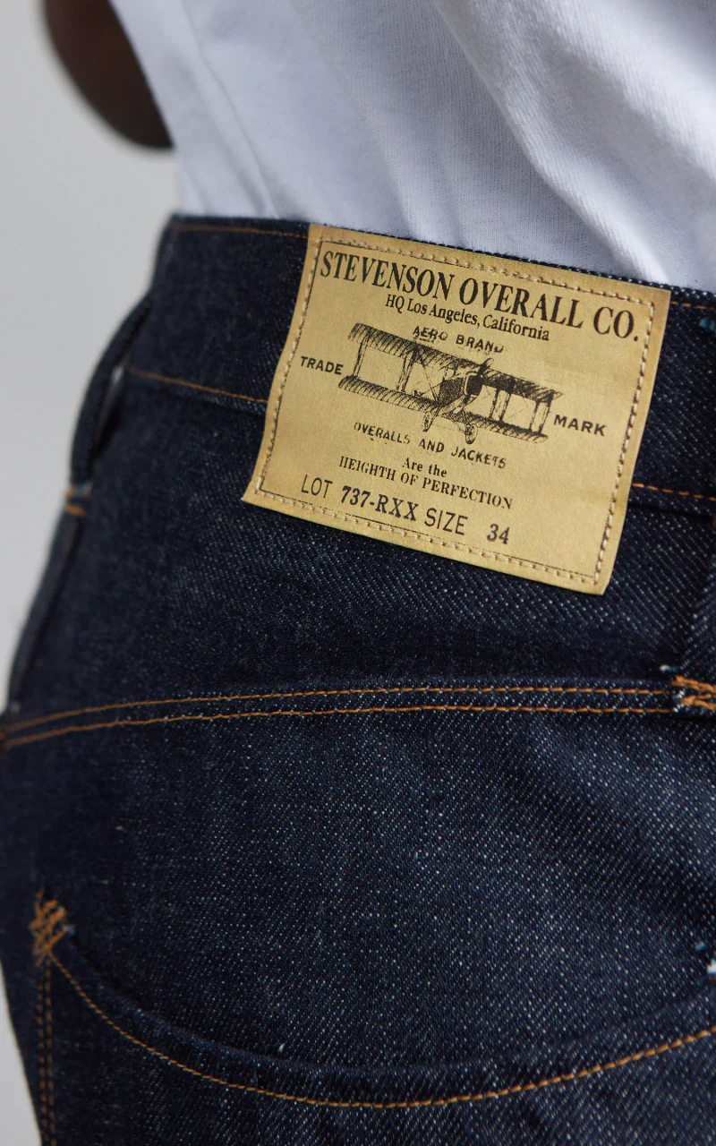Stevenson Overall Co. Ventura Jeans Selvedge Unwashed Indigo - Image 5