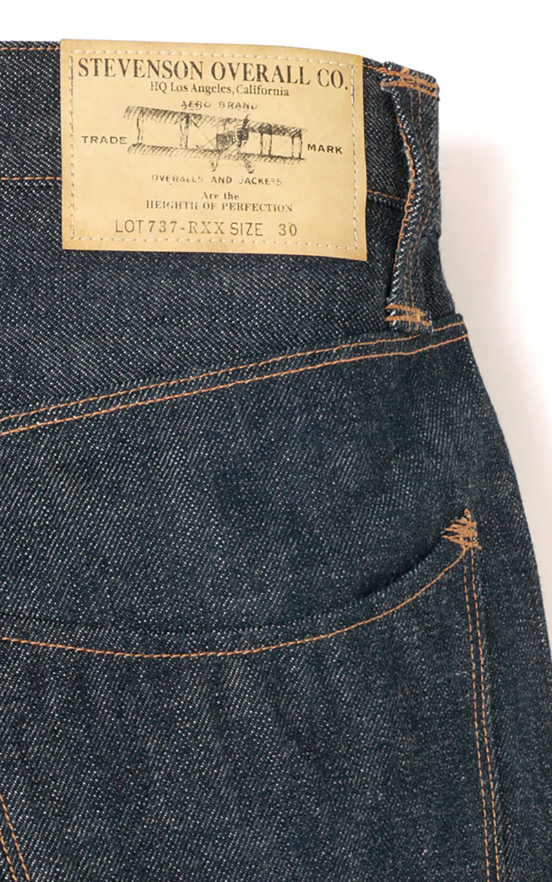 Stevenson Overall Co. Ventura Jeans Selvedge Unwashed Indigo - Image 8