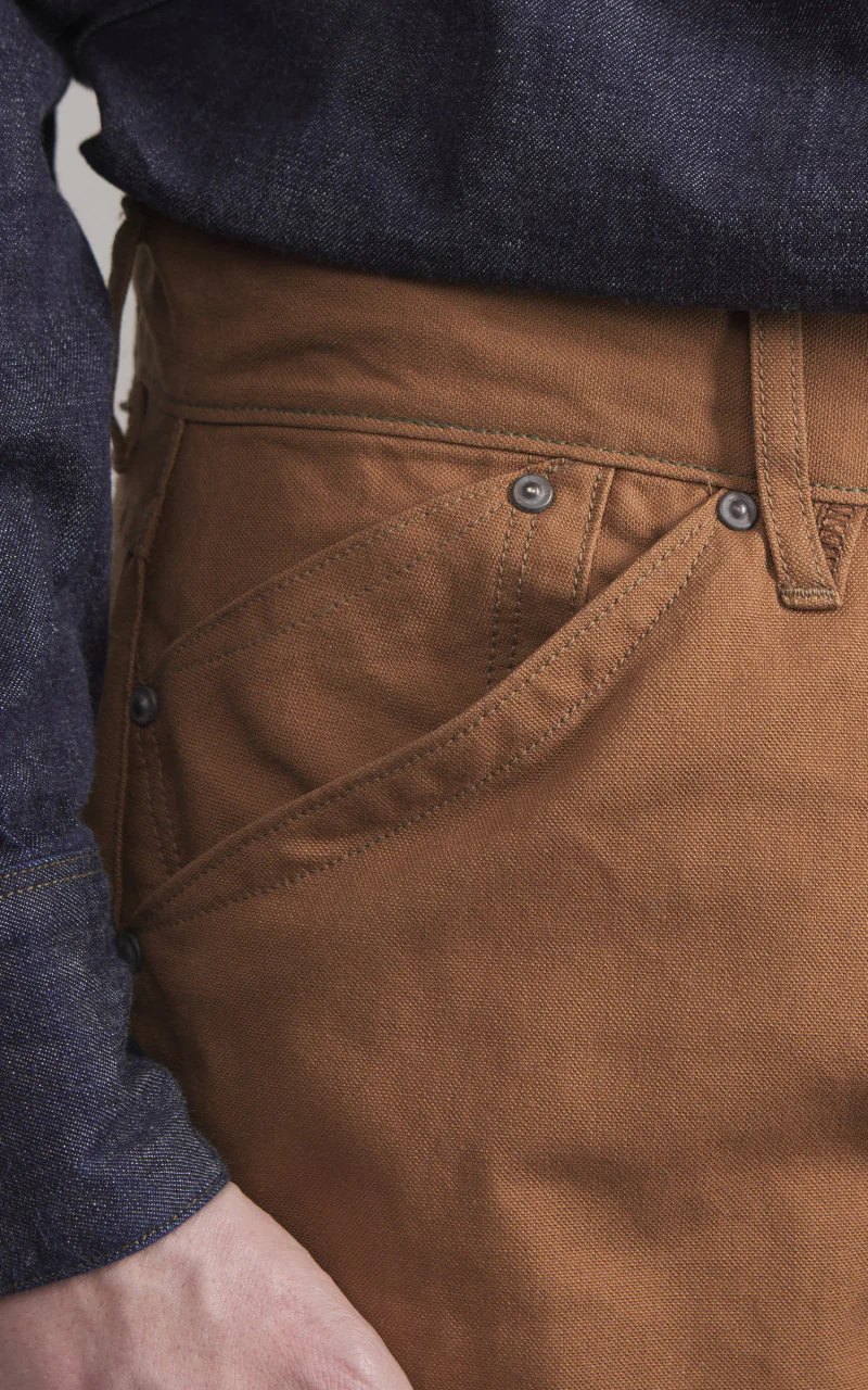 Stevenson Overall Co. Visalia Canvas Trouser Selvedge Brown - Image 7