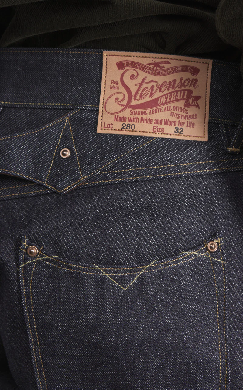 Stevenson Overall Co. Visalia Jeans Selvedge Unwashed Indigo - Image 6