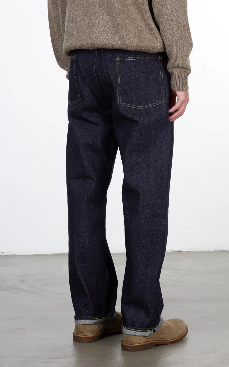 Still By Hand 5 Pocket Denim Pants Navy - Image 10