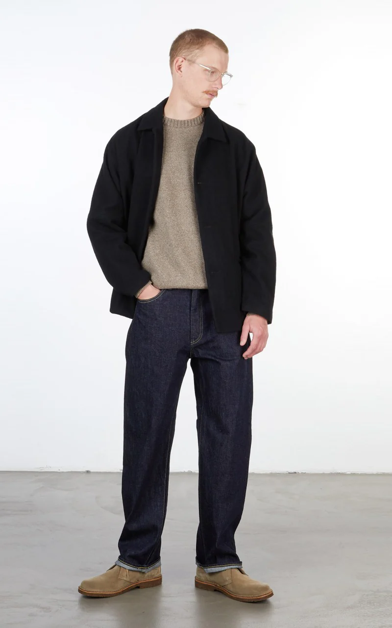 Still By Hand 5 Pocket Denim Pants Navy - Image 2