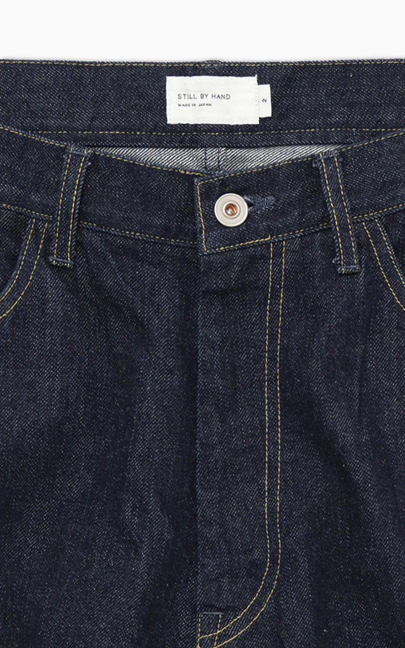 Still By Hand 5 Pocket Denim Pants Navy - Image 3